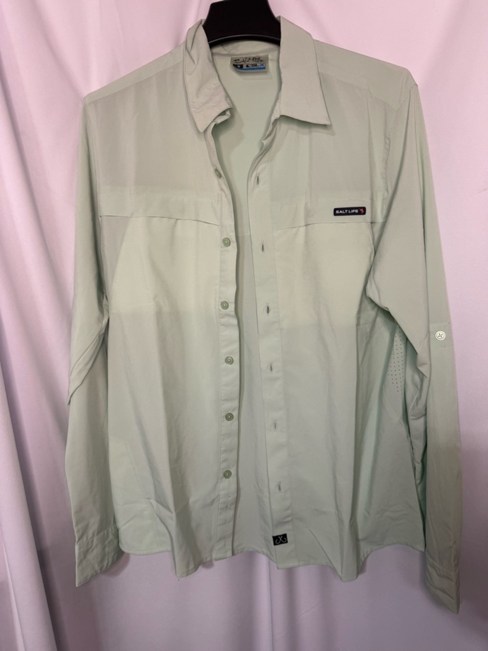 Salt Life Sage Green Performance Fishing Shirt